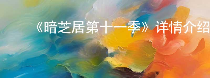 陈德林的动漫综艺大全,《暗芝居第十一季》详情介绍_暗芝居第十一季已完结在线观看_暗芝居第十一季迅雷下载_日漫